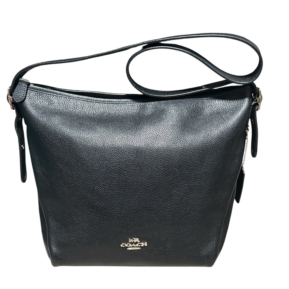 Coach Black Pebbled Leather Shoulder Bag- Great Condition